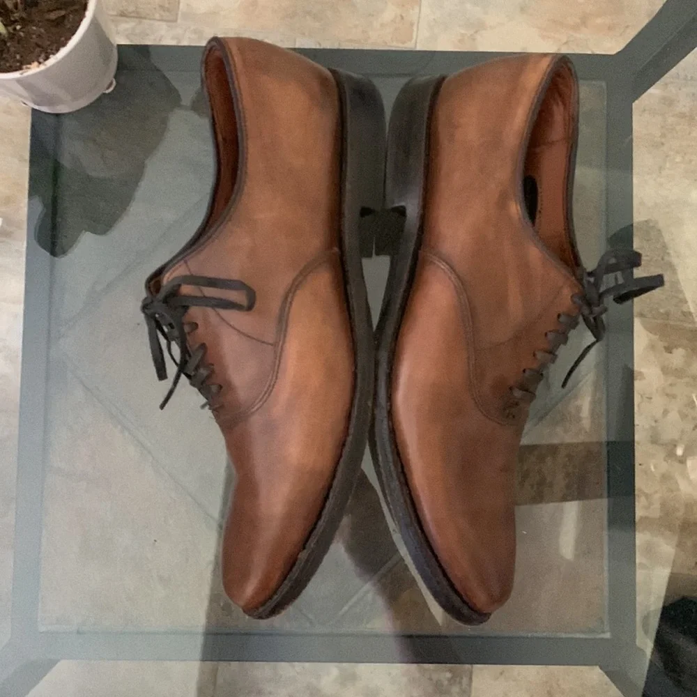 ALLEN EDMONDS Carlyle Plain-Toe Leather Oxfords